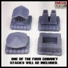 Chimney/Fireplace Set P2 for Half Timbered Village Inn & Tavern FRONTLINE GAMES