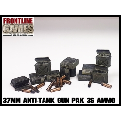 37mm Anti-Tank Gun PaK Ammo Set 28mm WWII FRONTLINE GAMES