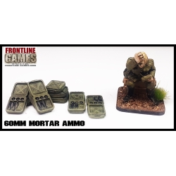 60mm Mortar Ammo Set 28mm WWII FRONTLINE GAMES