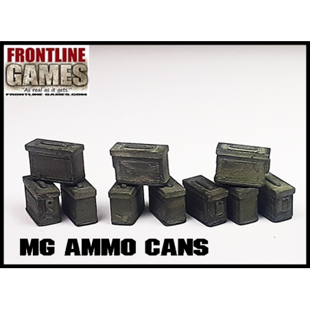 MG Ammo Cans Set 28mm WWII FRONTLINE GAMES