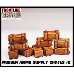 Wooden Ammo/Supply Crates Set 2 28mm WWII FRONTLINE GAMES