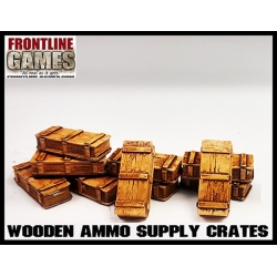 Wooden Ammo/Supply Crates Set 28mm WWII FRONTLINE GAMES
