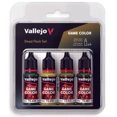 Dead Flesh Paint Set (4 x 18ml bottles) Game Color VALLEJO