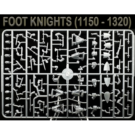 Foot Knights (1150-1320) Sprue (6) 28mm BARONS WAR WARGAMES ATLANTIC