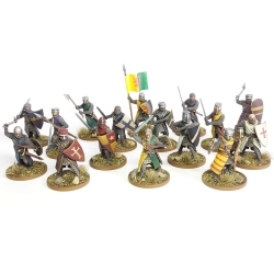 Foot Knights (1150-1320) Boxed Set (24) 28mm BARONS WAR WARGAMES ATLANTIC