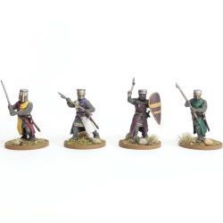 Foot Knights (1150-1320) Boxed Set (24) 28mm BARONS WAR WARGAMES ATLANTIC
