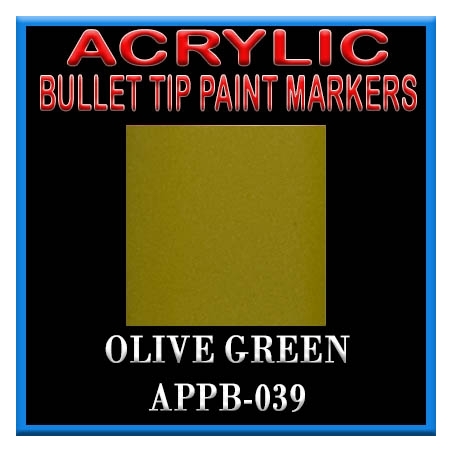 OLIVE GREEN - Acrylic Paint Pens Bullet-point FRONTLINE GAMES