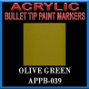 OLIVE GREEN - Acrylic Paint Pens Bullet-point FRONTLINE GAMES