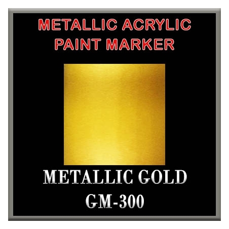 METALLIC GOLD - Metallic Acrylic Paint Pens Fine and Brush tip FRONTLINE GAMES