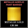 METALLIC GOLD - Metallic Acrylic Paint Pens Fine and Brush tip FRONTLINE GAMES
