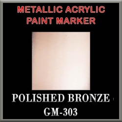 POLISHED BRONZE - Metallic Acrylic Paint Pens Fine and Brush tip FRONTLINE GAMES