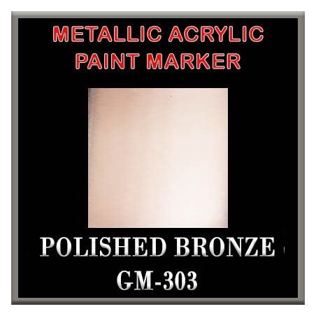 POLISHED BRONZE - Metallic Acrylic Paint Pens Fine and Brush tip FRONTLINE GAMES