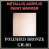 POLISHED BRONZE - Metallic Acrylic Paint Pens Fine and Brush tip FRONTLINE GAMES