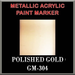POLISHED GOLD - Metallic Acrylic Paint Pens Fine and Brush tip FRONTLINE GAMES