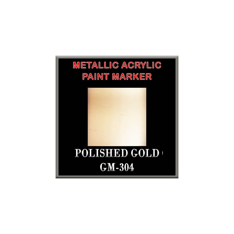 POLISHED GOLD - Metallic Acrylic Paint Pens Fine and Brush tip FRONTLINE GAMES