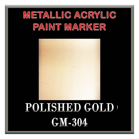 POLISHED GOLD - Metallic Acrylic Paint Pens Fine and Brush tip FRONTLINE GAMES