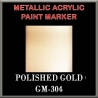 POLISHED GOLD - Metallic Acrylic Paint Pens Fine and Brush tip FRONTLINE GAMES