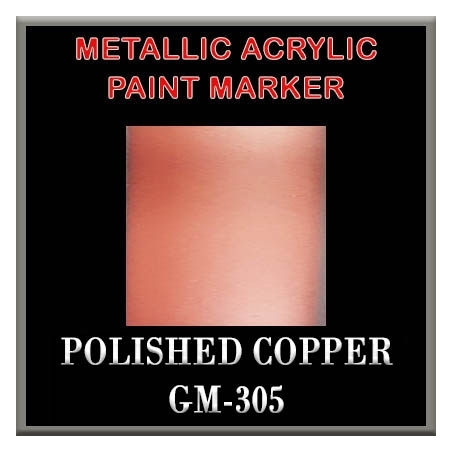 POLISHED COPPER - Metallic Acrylic Paint Pens Fine and Brush tip FRONTLINE GAMES