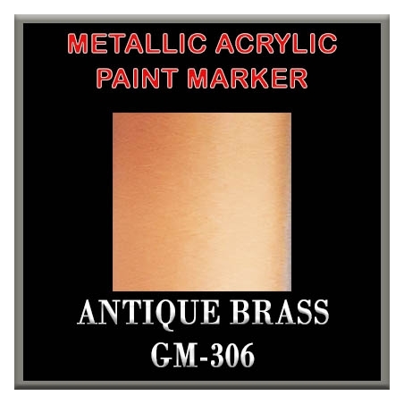 ANTIQUE BRASS - Metallic Acrylic Paint Pens Fine and Brush tip FRONTLINE GAMES