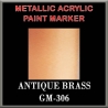 ANTIQUE BRASS - Metallic Acrylic Paint Pens Fine and Brush tip FRONTLINE GAMES