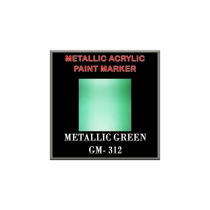 METALLIC GREEN - Metallic Acrylic Paint Pens Fine and Brush tip FRONTLINE GAMES