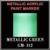METALLIC GREEN - Metallic Acrylic Paint Pens Fine and Brush tip FRONTLINE GAMES