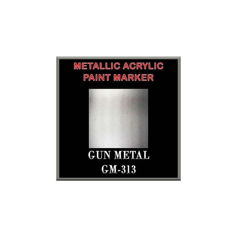GUN METAL - Metallic Acrylic Paint Pens Fine and Brush tip FRONTLINE GAMES