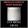 GUN METAL - Metallic Acrylic Paint Pens Fine and Brush tip FRONTLINE GAMES