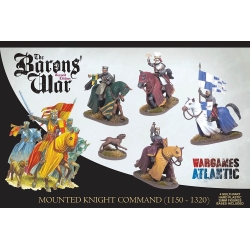 Mounted Knight Command (1150 - 1320) 28mm BARONS WAR WARGAMES ATLANTIC