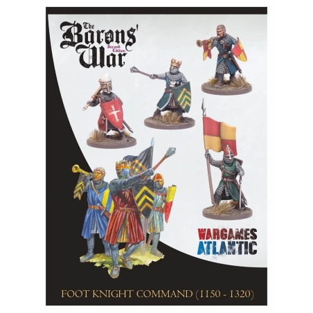 Foot Knight Command (1150-1320) 28mm BARONS WAR WARGAMES ATLANTIC