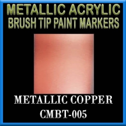METALLIC COPPER - Metallic Acrylic Fine Brush tip Paint Pens FRONTLINE GAMES