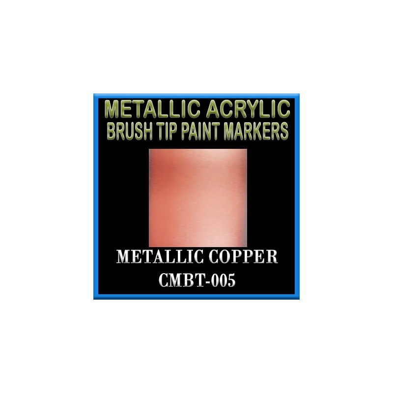 METALLIC COPPER - Metallic Acrylic Fine Brush tip Paint Pens FRONTLINE GAMES