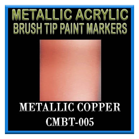 METALLIC COPPER - Metallic Acrylic Fine Brush tip Paint Pens FRONTLINE GAMES