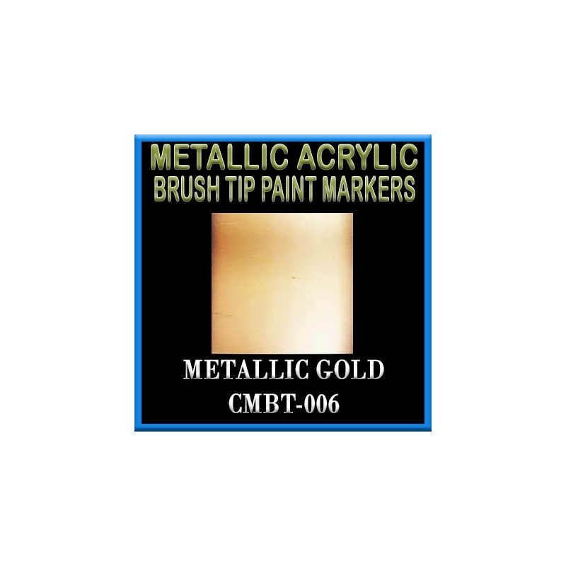 METALLIC GOLD - Metallic Acrylic Fine Brush tip Paint Pens FRONTLINE GAMES
