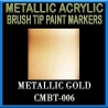 METALLIC GOLD - Metallic Acrylic Fine Brush tip Paint Pens FRONTLINE GAMES