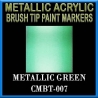 METALLIC GREEN - Metallic Acrylic Fine Brush tip Paint Pens FRONTLINE GAMES