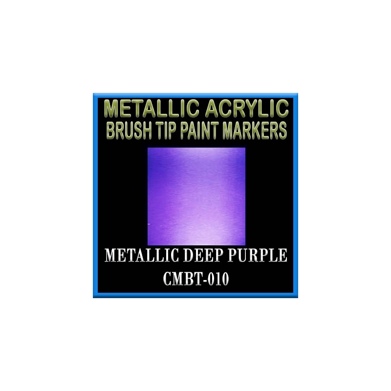 METALLIC DEEP PURPLE - Metallic Acrylic Fine Brush tip Paint Pens FRONTLINE GAMES