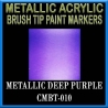 METALLIC DEEP PURPLE - Metallic Acrylic Fine Brush tip Paint Pens FRONTLINE GAMES