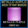 METALLIC PURPLE - Metallic Acrylic Fine Brush tip Paint Pens FRONTLINE GAMES