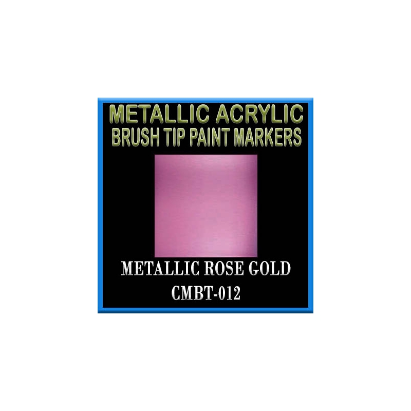 METALLIC ROSE GOLD - Metallic Acrylic Fine Brush tip Paint Pens FRONTLINE GAMES