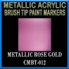 METALLIC ROSE GOLD - Metallic Acrylic Fine Brush tip Paint Pens FRONTLINE GAMES
