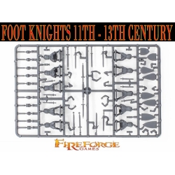 Foot Knights 1100 - 1350 Sprue (10) 28mm Medieval FIREFORGE GAMES