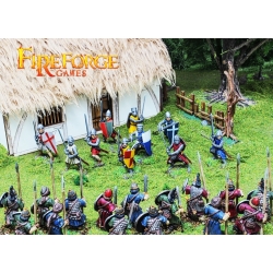 Foot Knights 1100 - 1350 Sprue (10) 28mm Medieval FIREFORGE GAMES