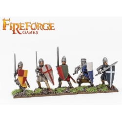 Foot Knights 1100 - 1350 Sprue (10) 28mm Medieval FIREFORGE GAMES