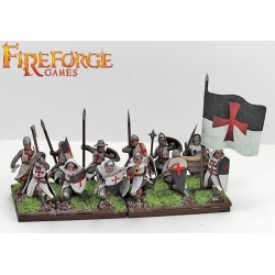 Templar/Teutonic Infantry Sprue (10) 28mm Medieval FIREFORGE GAMES