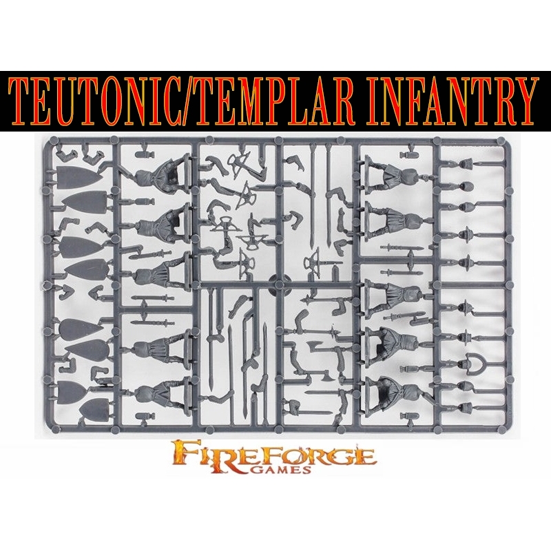 Templar/Teutonic Infantry Sprue (10) 28mm Medieval FIREFORGE GAMES