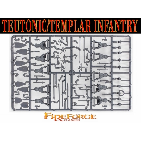 Templar/Teutonic Infantry Sprue (10) 28mm Medieval FIREFORGE GAMES