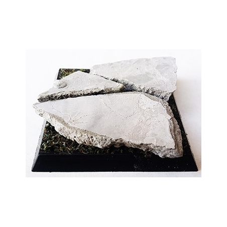 Cement Slate Rock - BASING TUB - Miniature Basing System