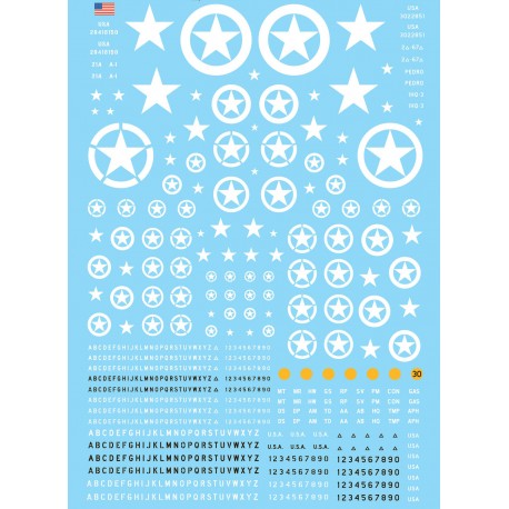 28mm WWII U.S. Armor Codes & Insignias 2 Decals for Medium/Large vehicles 28mm WWII U.S. Armor Codes & Insignias 2 Decals for Medium/Large vehicles