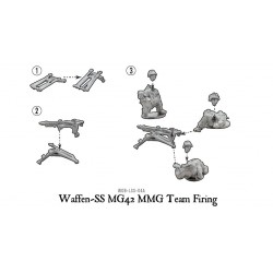 German Waffen SS MG42 MMG team firing (1943-45) 28mm WWII WARLORD GAMES